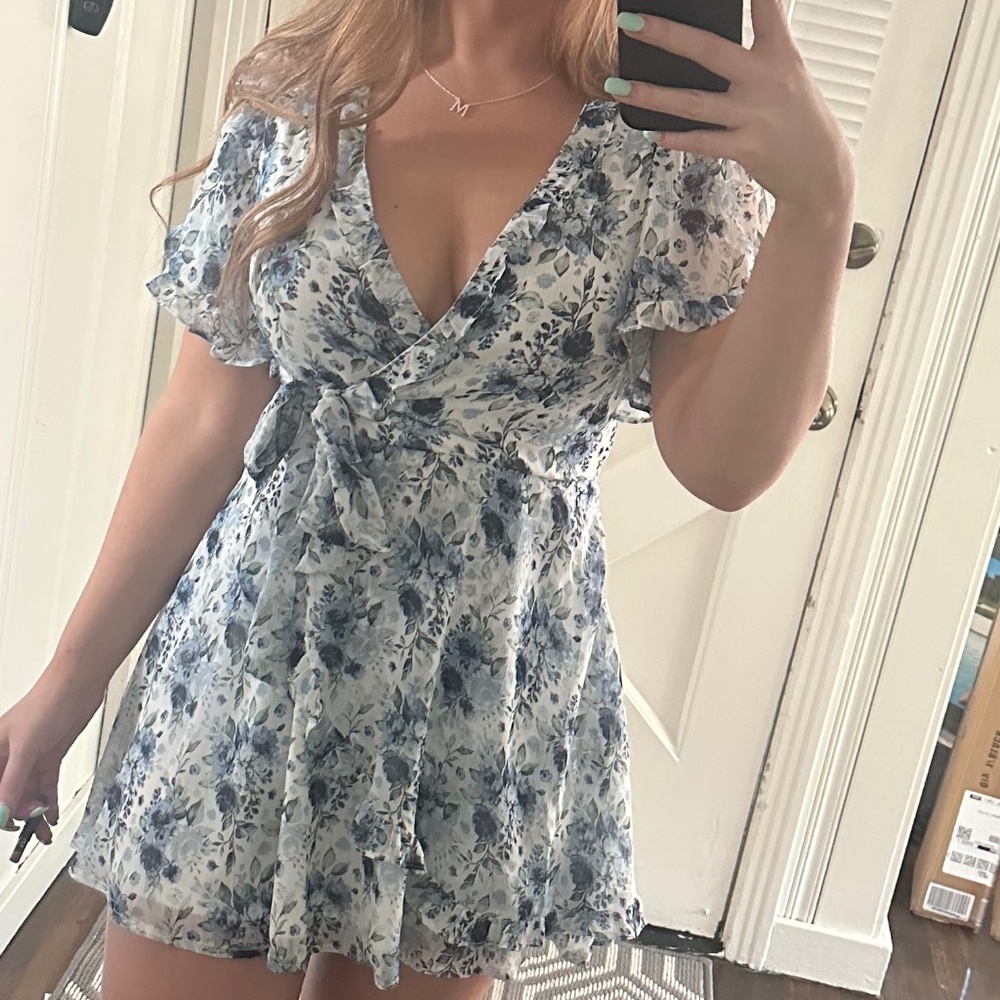 Francescas's Boutique Blue Floral Sundress